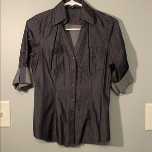 XS express button down with rolled sleeves